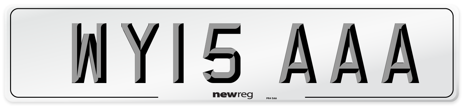 WY15 AAA Number Plate from New Reg